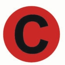 Наклейка “C” d=20мм EKF PROxima