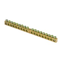 Шина PEN “ноль-земля” (6х9мм) 18 отверстий латунь крепеж по центру EKF PROxima