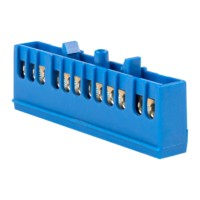 Шина “0” N (6х9мм) 12 отверстий латунь синий изолированный корпус на DIN-рейку EKF PROxima