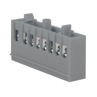 Шина “фаза” L (6х9мм) 8 отверстий латунь серый изолированный корпус на DIN-рейку EKF PROxima