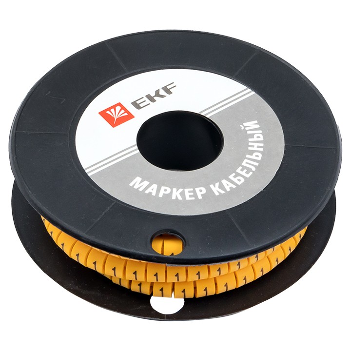 Маркер кабельный 4,0 мм2 "1" (500 шт,) (ЕС-2) EKF PROxima — изображение 2