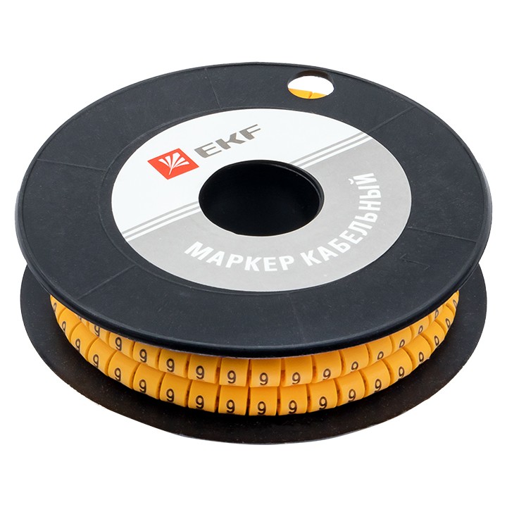Маркер кабельный 2,5 мм2 "9" (1000 шт,) (ЕС-1) EKF PROxima — изображение 2