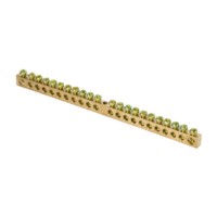 Шина PEN “ноль-земля” (6х9мм) 22 отверстия латунь крепеж по центру EKF PROxima