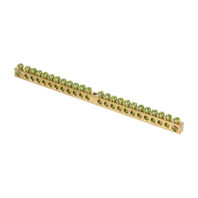 Шина PEN “ноль-земля” (6х9мм) 24 отверстия латунь крепеж по центру EKF PROxima