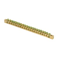 Шина PEN “ноль-земля” (8х12мм) 22 отверстия латунь крепеж по краям EKF PROxima