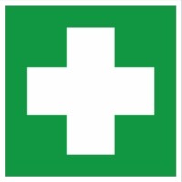 Наклейка “Аптечка первой медицинской помощи” EC01 (200х200мм,) EKF PROxima