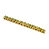 Шина PEN “ноль-земля” (8х12мм) 22 отверстия латунь крепеж по центру EKF PROxima