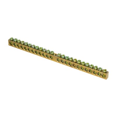 Шина PEN “ноль-земля” (8х12мм) 24 отверстия латунь крепеж по центру EKF PROxima