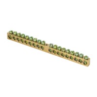 Шина PEN “ноль-земля” (8х12мм) 18 отверстий латунь крепеж по центру EKF PROxima