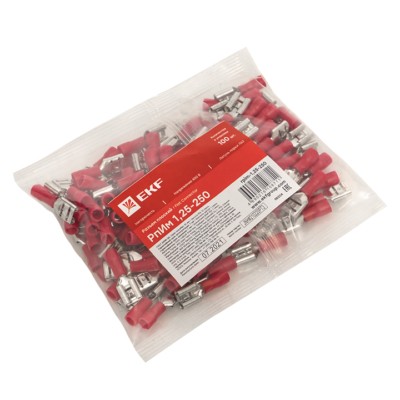 Разъем плоский РпИм 1,25-250 (100шт,) EKF PROxima — изображение 2