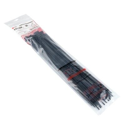 Хомут P6,6 стандартный (ч), 4,8x250 (50шт) FlexLock PROxima — изображение 2