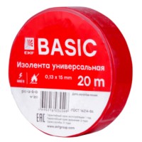 Изолента класс В (0,13х15мм) (20м,) красная EKF Basic