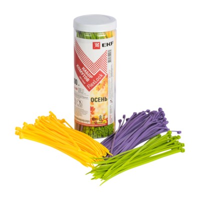 Набор хомутов цветных “Осень” (300 шт,): 3,6х200 FlexLock PROxima