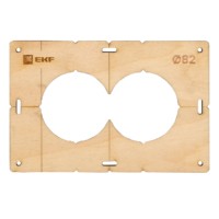 Шаблон для подрозетников c 2 отв, диам, 82 мм EKF Expert