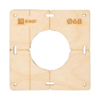 Шаблон для подрозетников c 1 отв, диам, 68 мм EKF Expert