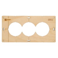 Шаблон для подрозетников c 3 отв, диам, 82 мм EKF Expert