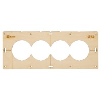 Шаблон для подрозетников c 4 отв, диам, 72 мм EKF Expert