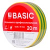 Изолента класс А (0,18х19мм) (20м,) желто-зеленая EKF Basic