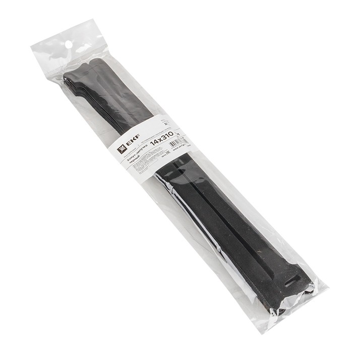 Хомут-липучка 14х310 мм черный (20 шт) EKF PROxima — изображение 2