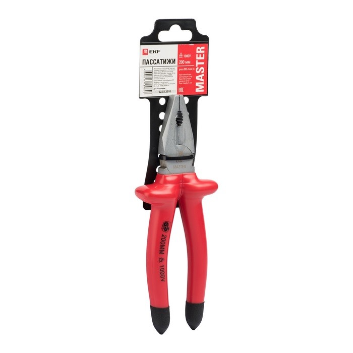 Пассатижи Master 200 мм 1000В EKF Basic — изображение 3