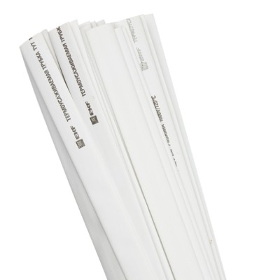 Термоусаживаемая трубка ТУТ нг 10/5 белая в отрезках по 1м EKF PROxima