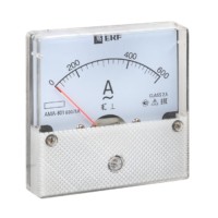 Амперметр AMA-801 аналоговый на панель (80х80) круглый вырез 600А трансф, подкл, EKF