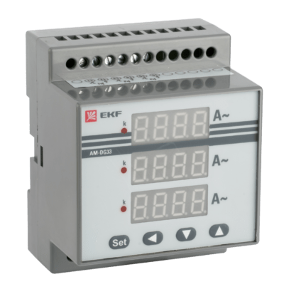 Амперметр AD-G33 цифровой на DIN трехфазный EKF PROxima (без поверки