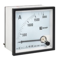 Амперметр AMA-961 аналоговый на панель (96х96) квадратный вырез 1500А трансф, подкл, EKF