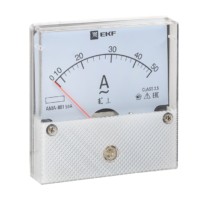 Амперметр AMA-801 аналоговый на панель (80х80) круглый вырез 50А прямое подкл, EKF