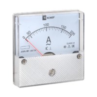 Амперметр AMA-801 аналоговый на панель (80х80) круглый вырез 200А трансф, подкл, EKF