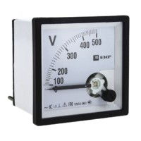 Вольтметр VMA-961 аналоговый на панель (96х96) квадратный вырез 300В прямое подкл, EKF PROxima