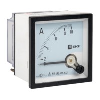 Амперметр AMA-721 аналоговый на панель (72х72) квадратный вырез 10А прямое подкл, EKF