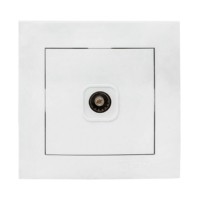 Валенсия розетка телевизионная 1-м проходная 14дБ-240МГц белая EKF PROxima