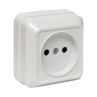 Рим Розетка 1-местная 10А белая EKF