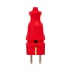 Вилка красная каучуковая прямая 230В 2P+PE 16A IP44 EKF PRO