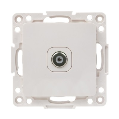 Стокгольм Механизм Розетки ТВ 1-м проходной 75Ом 5-862МГц белый EKF PROxima