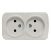 Минск Розетка 2-местная ОП 10А белая EKF Basic