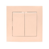 Валенсия выключатель 2-кл, 10А кремовый EKF PROxima