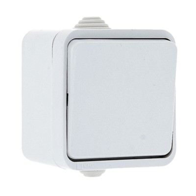 Выключатель 1кл. ОП 10А IP44 белый Прага EKF