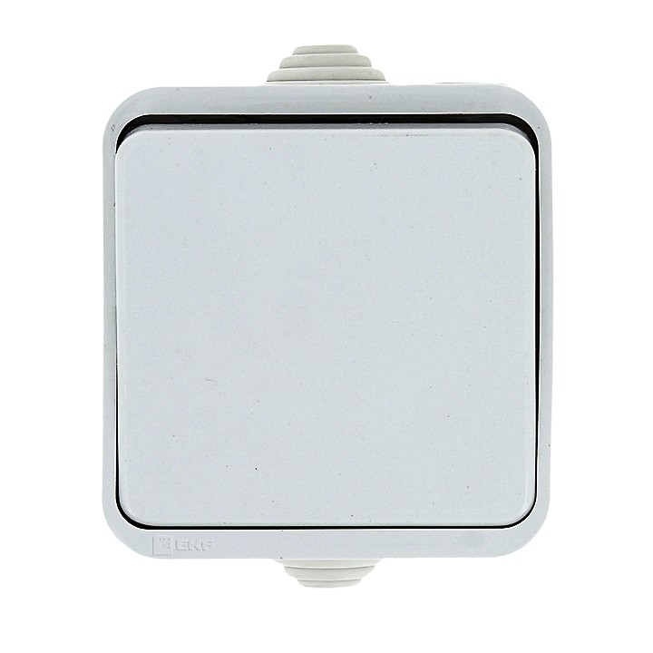 Выключатель 1кл. ОП 10А IP44 белый Прага EKF — изображение 2