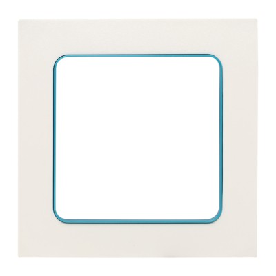 Стокгольм Рамка 1-местная белая с линией цвета синий EKF PROxima