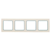 Стокгольм Рамка 4-местная белая с линией цвета синий EKF PROxima