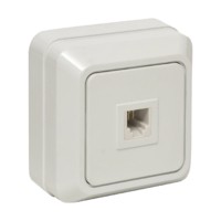 Розетка Phone 1-мест, бел, Рим EKF PROxima