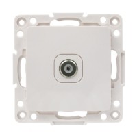 Стокгольм Механизм Розетки ТВ 1-м оконечной 10дБ-240МГц белый EKF