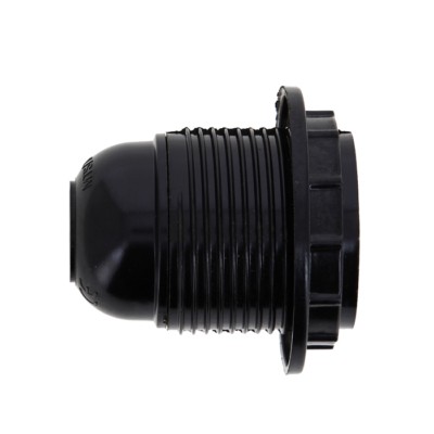 Патрон карболитовый с кольцом Е27 чёрный без наклейки EKF PROxima