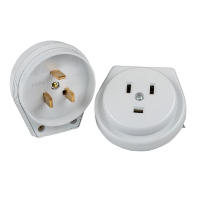 Разъем РШ-ВШ 32А 250В 2P+PE (СУ) пластиковый бел, EKF PROxima