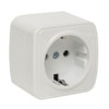 Минск Розетка 1-местная ОП 16А с/з белая EKF Basic