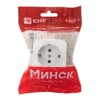 Минск Розетка 1-местная ОП 16А с/з белая EKF Basic