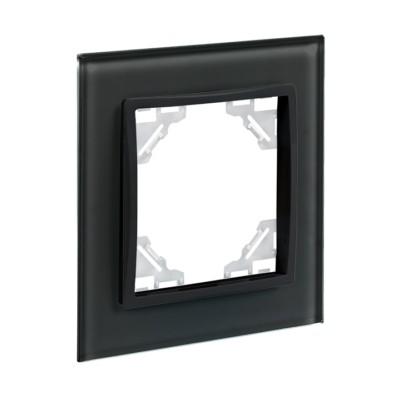 Минск Рамка 1-местная стеклянная черная EKF Basic — изображение 2