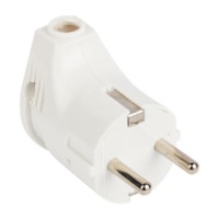 Вилка угловая с/з бел, 16А 250В EKF PROxima